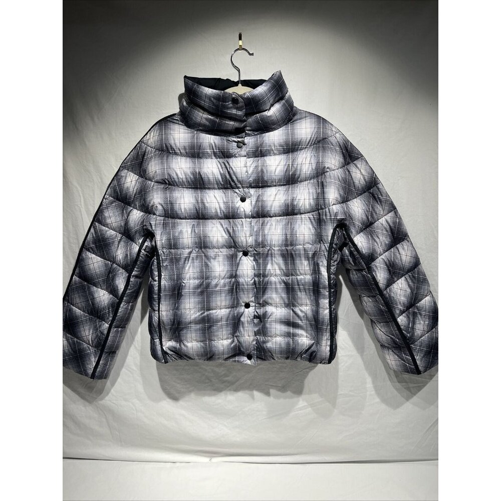 Pendleton womens Reversible‎ Quilted Puffer Jacket Black Small Pockets Duck Down